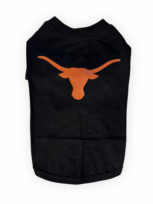 Black western longhorn dog shirt from The Pawster Rodeo Luxe collection