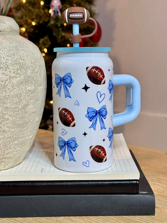 #50 Footballs & Bows 16oz Cup Wrap