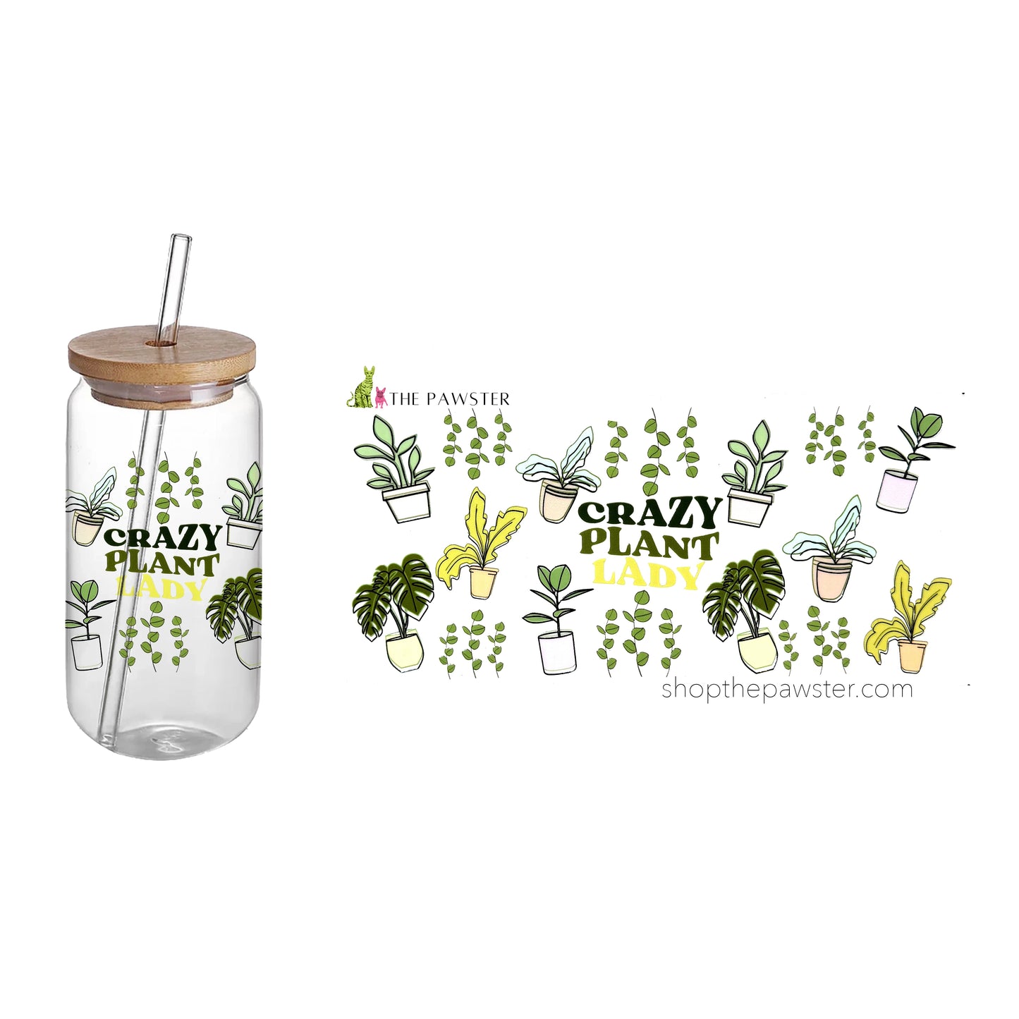 #32 Crazy Plant Lady 16oz Cup Wrap