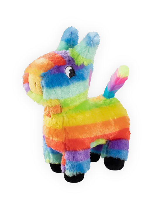 rainbow pinata plush dog toy colorful squeaky dog toy