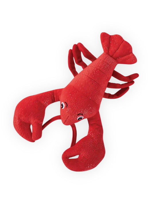 red lobster plush dog toy squeaky crinkle ocean dog toy