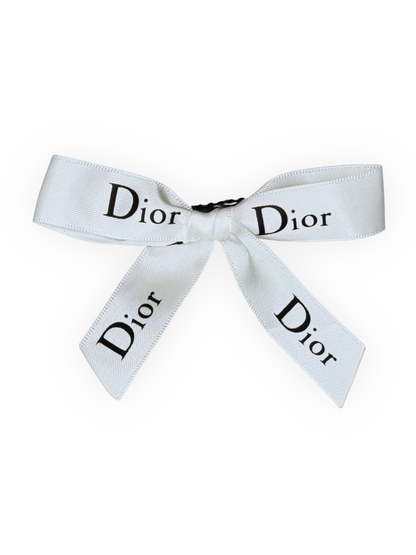 lux dogior bow white ribbon dog bow alligator clip