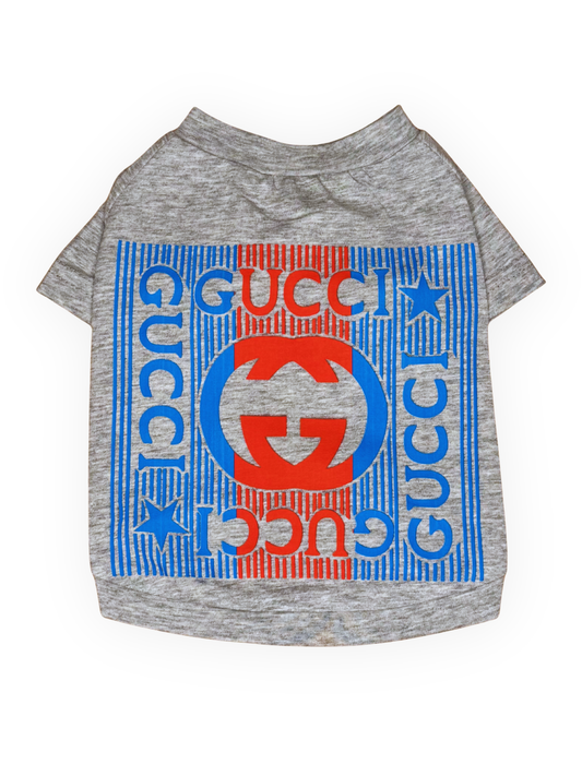 gray patriotic dog shirt for small dogs