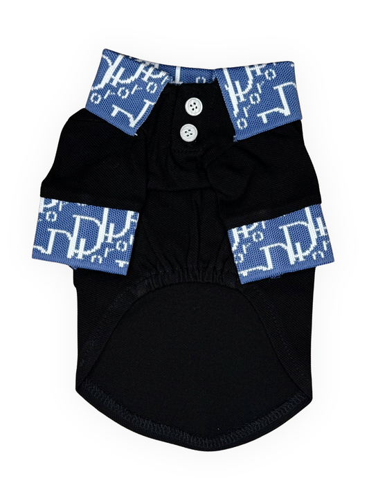 lux dogior collar top black front view
