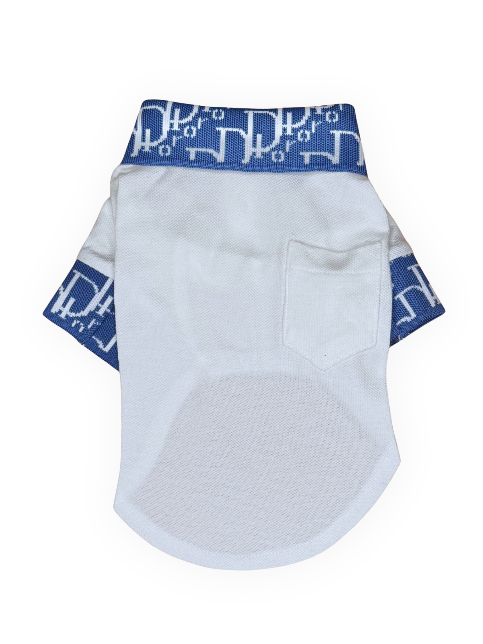 lux dogior collar top white back view
