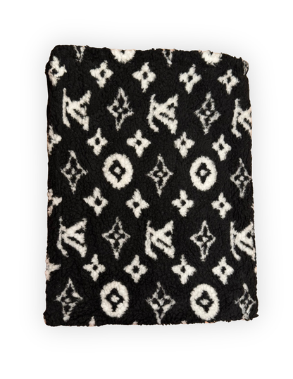 Furry Vuiton Sherpa Blanket