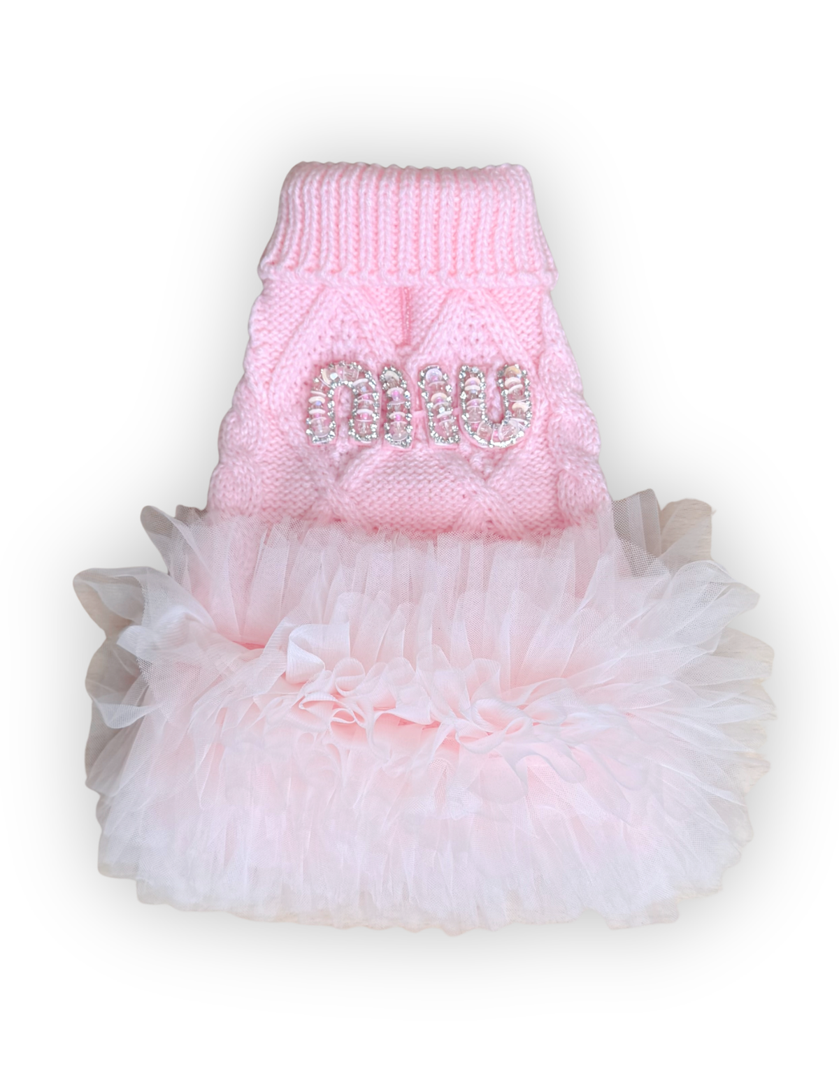 The Camille Cable Knit Dog Dress