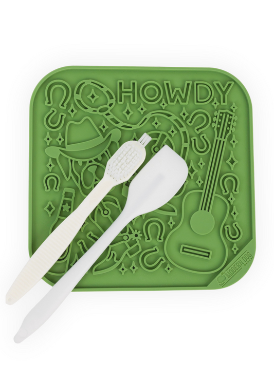 Howdy Dog Lick Mat – Western Enrichment Feeder for Dogs