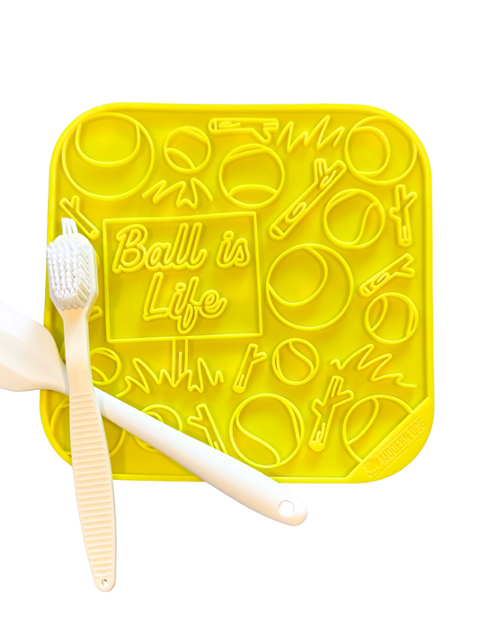 Ball is Life Dog Lick Mat – Enrichment Feeder for Ball-Obsessed Pups
