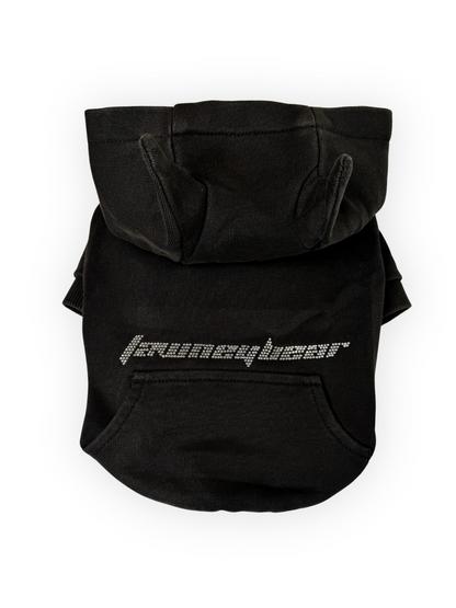 Tawney Bear Rhinestone Dog Hoodie – Streetwear Pup Hoodie with Horns