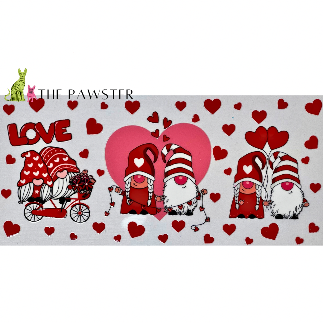 #304 Valentines Day Gnomes 16oz Cup Wrap