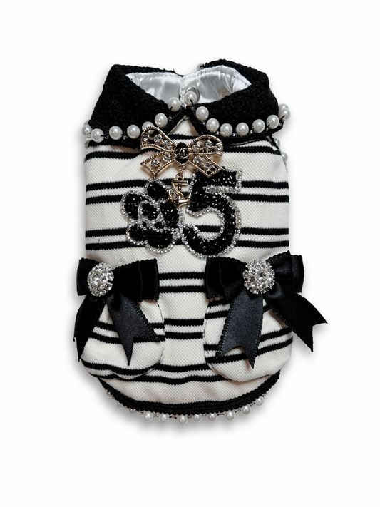 Black & White Nautical Belle Dress Set