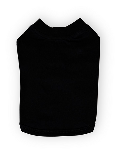 The Pawster Basics black dog t-shirt – soft, stretchy short sleeve shirt.