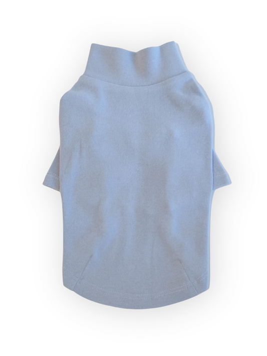 The Pawster Basics blue dog turtleneck – soft, stretchy and cozy everyday sweater.
