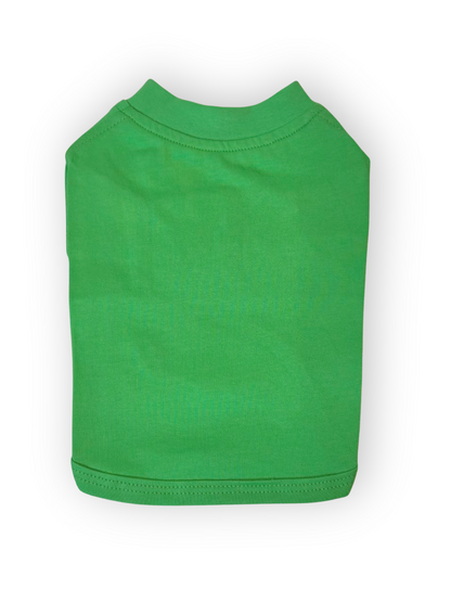 The Pawster Basics green dog t-shirt – soft, stretchy short sleeve shirt.