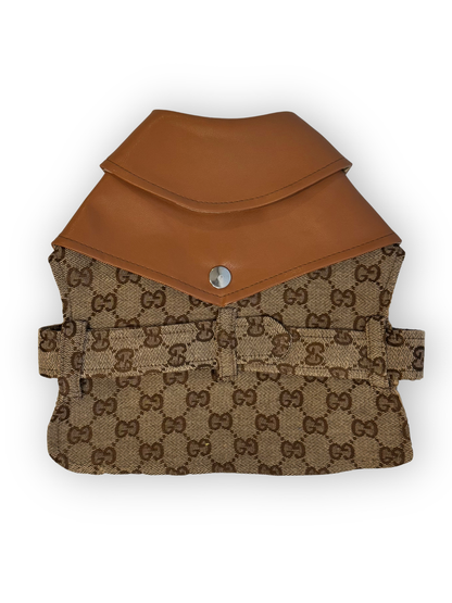The Pawster Grrrci Trenchcoat for Dogs – Back View with Adjustable Belt