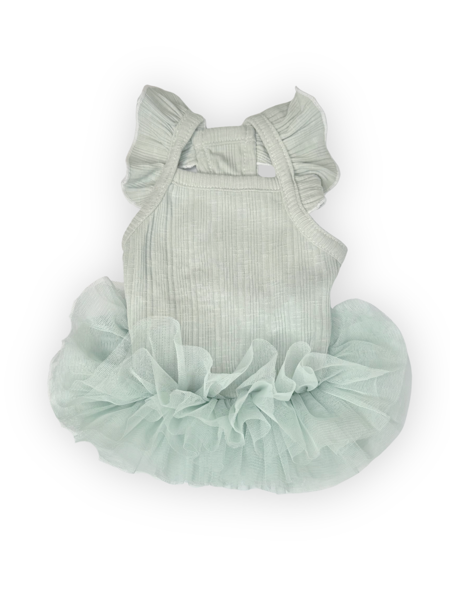 Back view of Pawster Tutu Much Cuteness Dog Dress in green