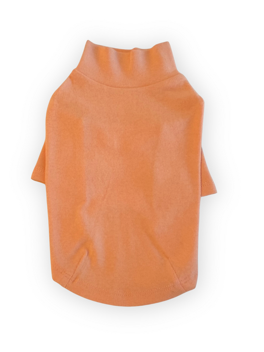 The Pawster Basics peach dog turtleneck – soft, stretchy and cozy everyday sweater.