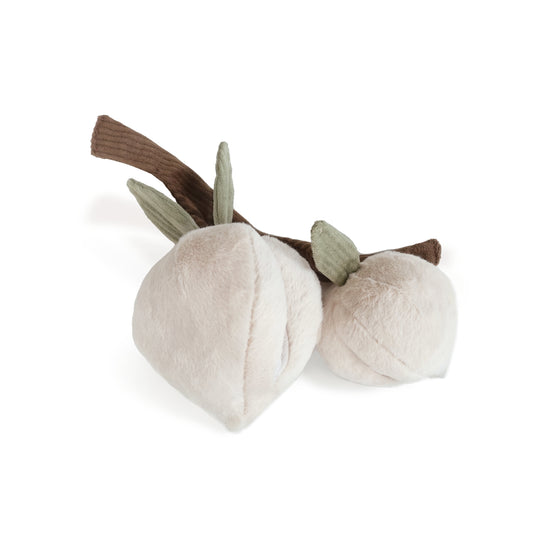 Lambwolf Collective snuffle peach dog toy with treat pockets, squeakers, and crinkly branch