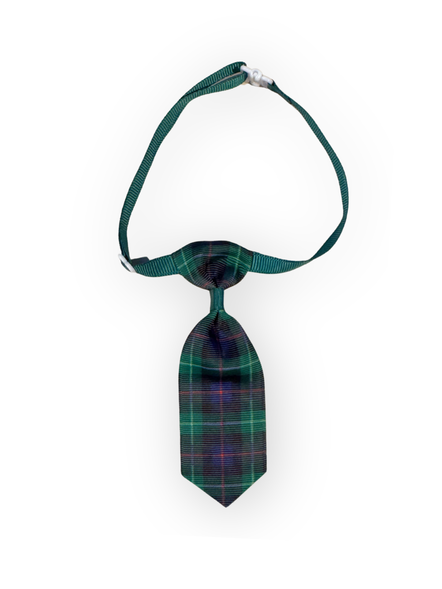 The Pawster Park Avenue Plaid Tie in Green – adjustable dog necktie, fits necks up to 15 inches