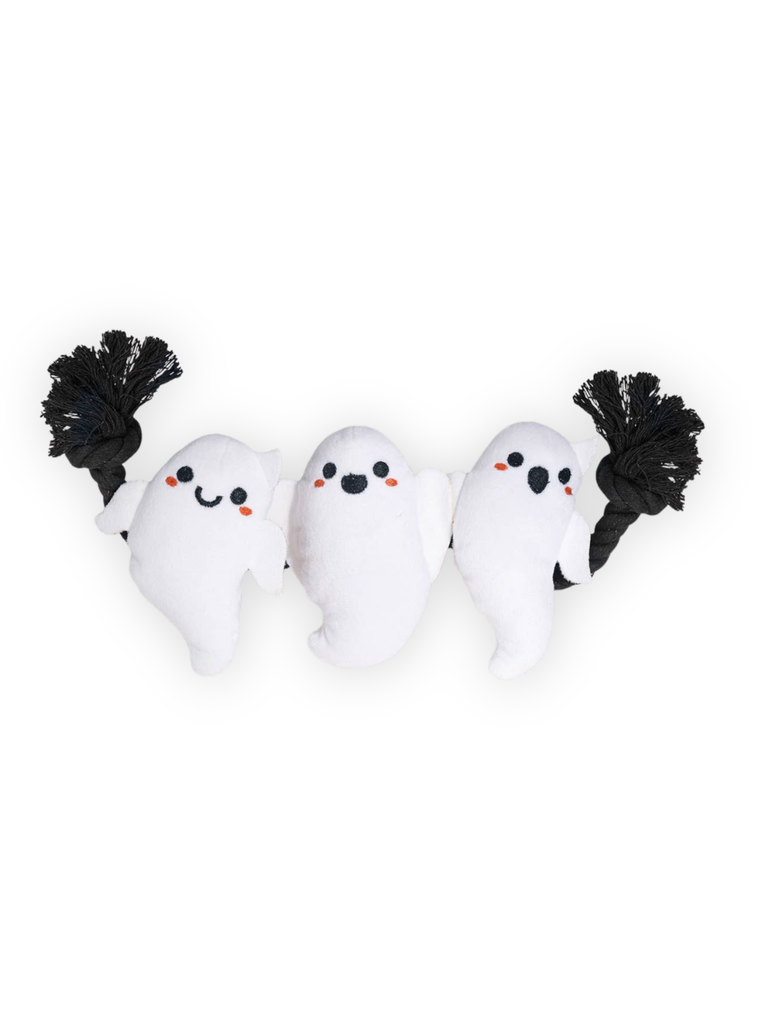 Front view of The Pawster Glow-in-the-Dark Ghost Rope Dog Toy