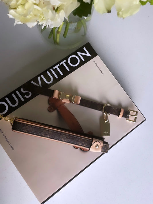 Lux Furry Vuitton Collar Set (PRE-ORDER)